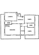 Rif. 073 -  Apartamento con tre camere e due bagni