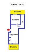 Ref. 008 &#8211; Sunny one-bedroom apartment on top floor with beautiful sea view.